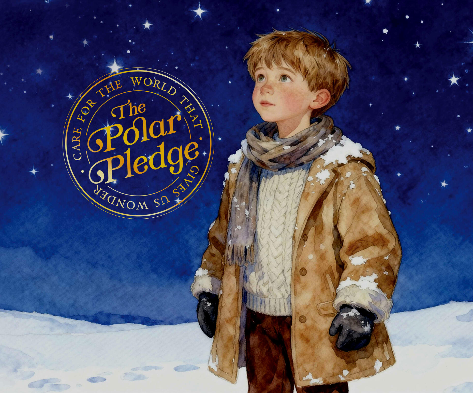 The Polar Pledge - Aren The Polar Pledge - Aren in the snow with the logo